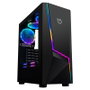 Hiditec V20 Pro Caja de PC Gaming Semitorre ARGB Negro con Cristal Templado, 8 Ventiladores, Compatible ATX